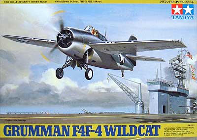 グラマン F4F-4 ワイルドキャット プラモデル (タミヤ 1/48 傑作機シリーズ No.034) 商品画像