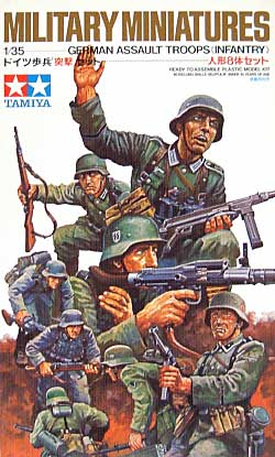 ドイツ歩兵 突撃セット プラモデル (タミヤ 1/35 ミリタリーミニチュアシリーズ No.030) 商品画像