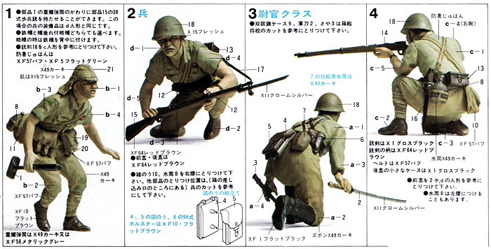 日本陸軍歩兵セット プラモデル (タミヤ 1/35 ミリタリーミニチュアシリーズ No.090) 商品画像_2