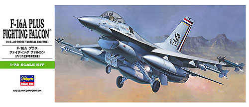 F-16A プラス ファイティング ファルコン (アメリカ空軍 戦術戦闘機） プラモデル (ハセガワ 1/72 飛行機 Bシリーズ No.B001) 商品画像