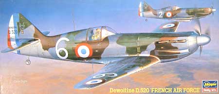ドボアチーヌ D.520 フランス空軍 プラモデル (ハセガワ 1/72 飛行機 APシリーズ No.AP047) 商品画像