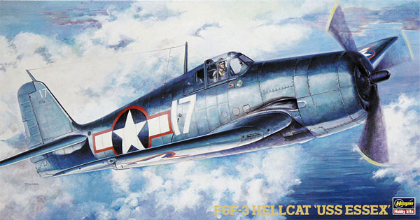 F6F-3 ヘルキャット USS エセックス プラモデル (ハセガワ 1/48 飛行機 JTシリーズ No.JT034) 商品画像