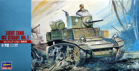 M3 スチュア－ト Mk.1 軽戦車 プラモデル (ハセガワ 1/72 ミニボックスシリーズ No.MT003) 商品画像
