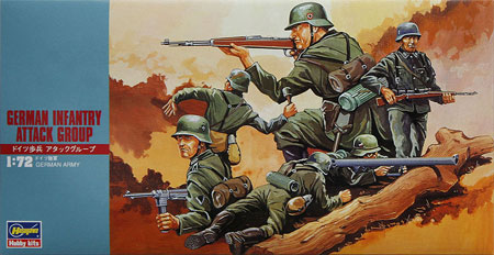 ドイツ歩兵 アタックグループ プラモデル (ハセガワ 1/72 ミニボックスシリーズ No.MT030) 商品画像