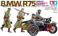 タミヤ 1/35 ミリタリーミニチュアシリーズ B.M.W. R75 サイドカー