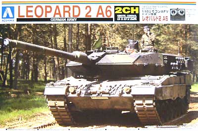 ドイツ陸軍 レオパルト2 A6 プラモデル (アオシマ 1/48 リモコンAFV No.008) 商品画像