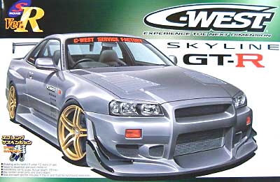 C-WEST スカイライン R34 GT-R プラモデル (アオシマ 1/24 Sパッケージ・バージョンR No.085) 商品画像