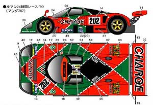 マツダ 787B RENOWN JSPC 1991 デカール (スタジオ27 ツーリングカー/GTカー オリジナルデカール No.DC228C) 商品画像_3