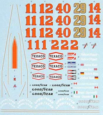 マクラーレン M23 1976-78 デカール (スタジオ27 F-1 オリジナルデカール No.DC689C) 商品画像