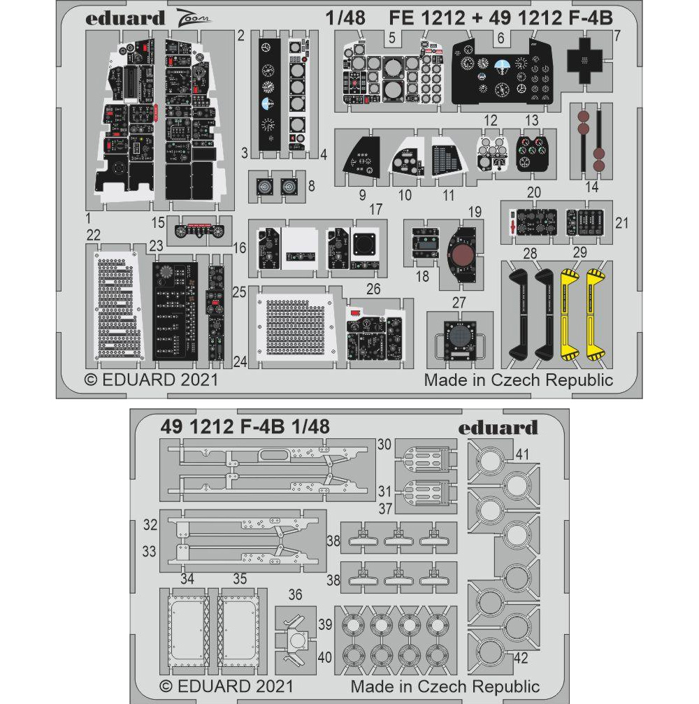 F-4B ファントム 2 ビッグED パーツセット (タミヤ対応) エッチング (エデュアルド 1/48 BIG ED （AIR） No.BIG49306) 商品画像_1