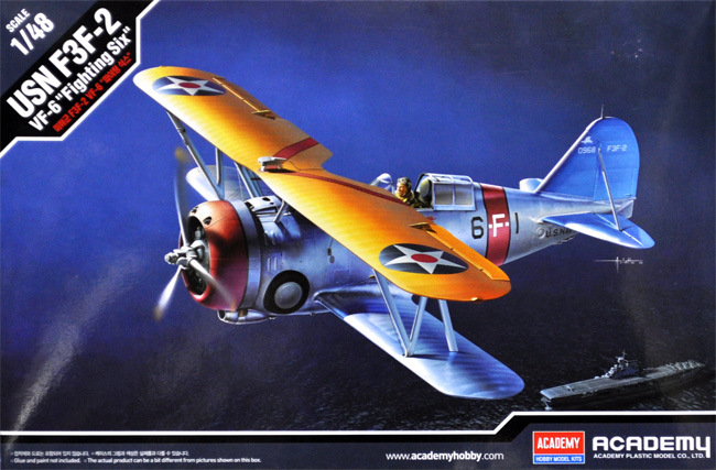 アメリカ海軍 F3F-2 フライングバレル VF-6 ファイティング シックス プラモデル (アカデミー 1/48 Aircrafts No.12326) 商品画像