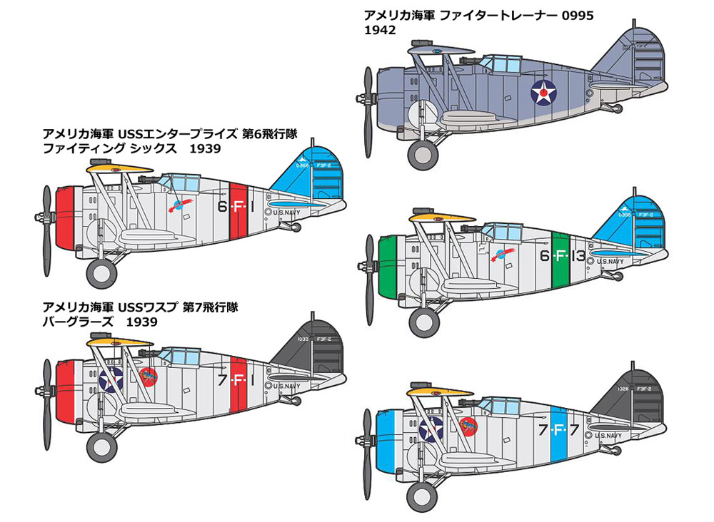 アメリカ海軍 F3F-2 フライングバレル VF-6 ファイティング シックス プラモデル (アカデミー 1/48 Aircrafts No.12326) 商品画像_2