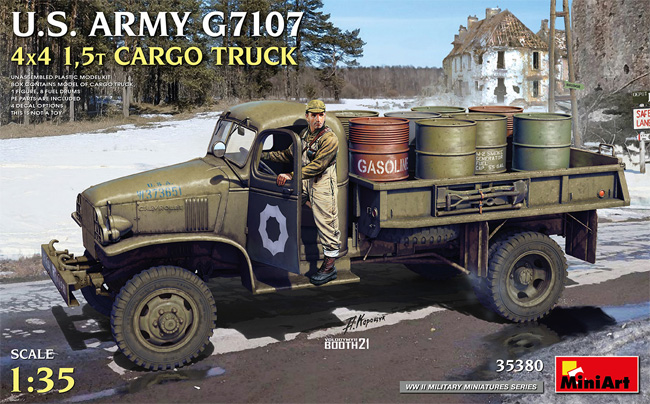 アメリカ陸軍 G7107 4X4 1.5t カーゴトラック プラモデル (ミニアート 1/35 WW2 ミリタリーミニチュア No.35380) 商品画像