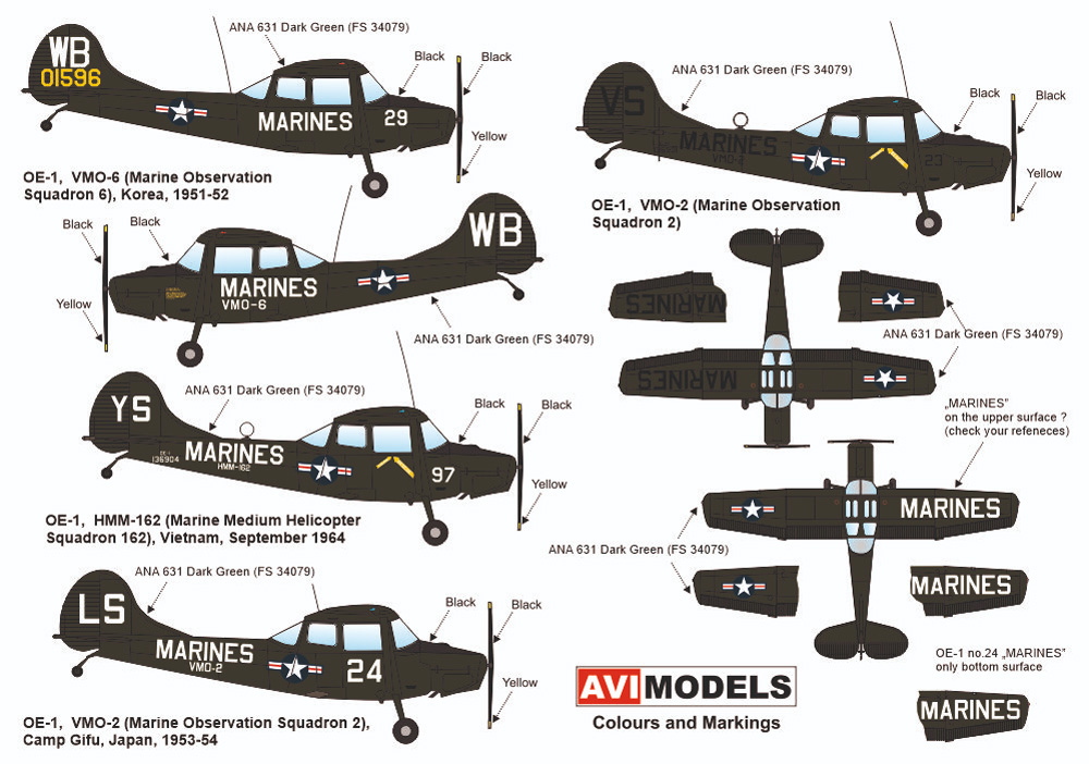OE-1 バードドッグ アメリカ海兵隊 朝鮮戦争 ベトナム戦争 プラモデル (AVIモデル 1/72 エアクラフト プラモデル No.AVI72023) 商品画像_1