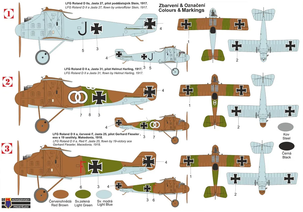 LFG ローランド D.2a ハイフィッシュ プラモデル (KPモデル 1/72 エアクラフト プラモデル No.KPM0271) 商品画像_1