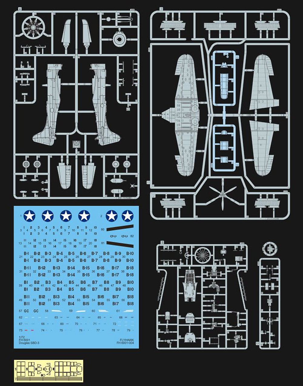 ダグラス SBD-3 ドーントレス プラモデル (フライホーク 1/72 ミリタリー No.FH6001) 商品画像_1