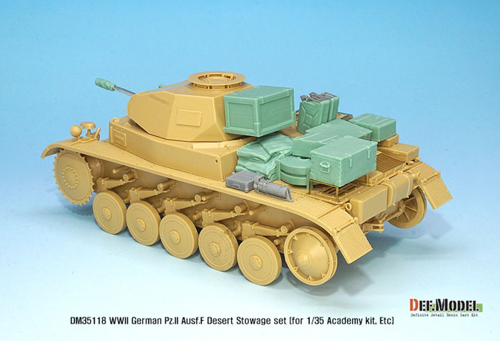 2号戦車F型 北アフリカ戦線 車載収納セット (アカデミー対応) レジン (DEF. MODEL コンバージョン アンド アップデートセット No.DM35118) 商品画像_4