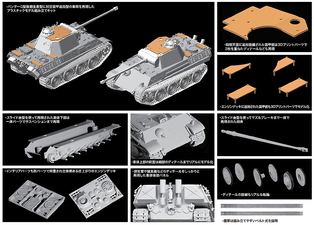 Sd.Kfz.171 パンター G 後期生産型 w/対空装甲 プラモデル (ドラゴン 1/72 ARMOR PRO (アーマープロ) No.7696) 商品画像_1