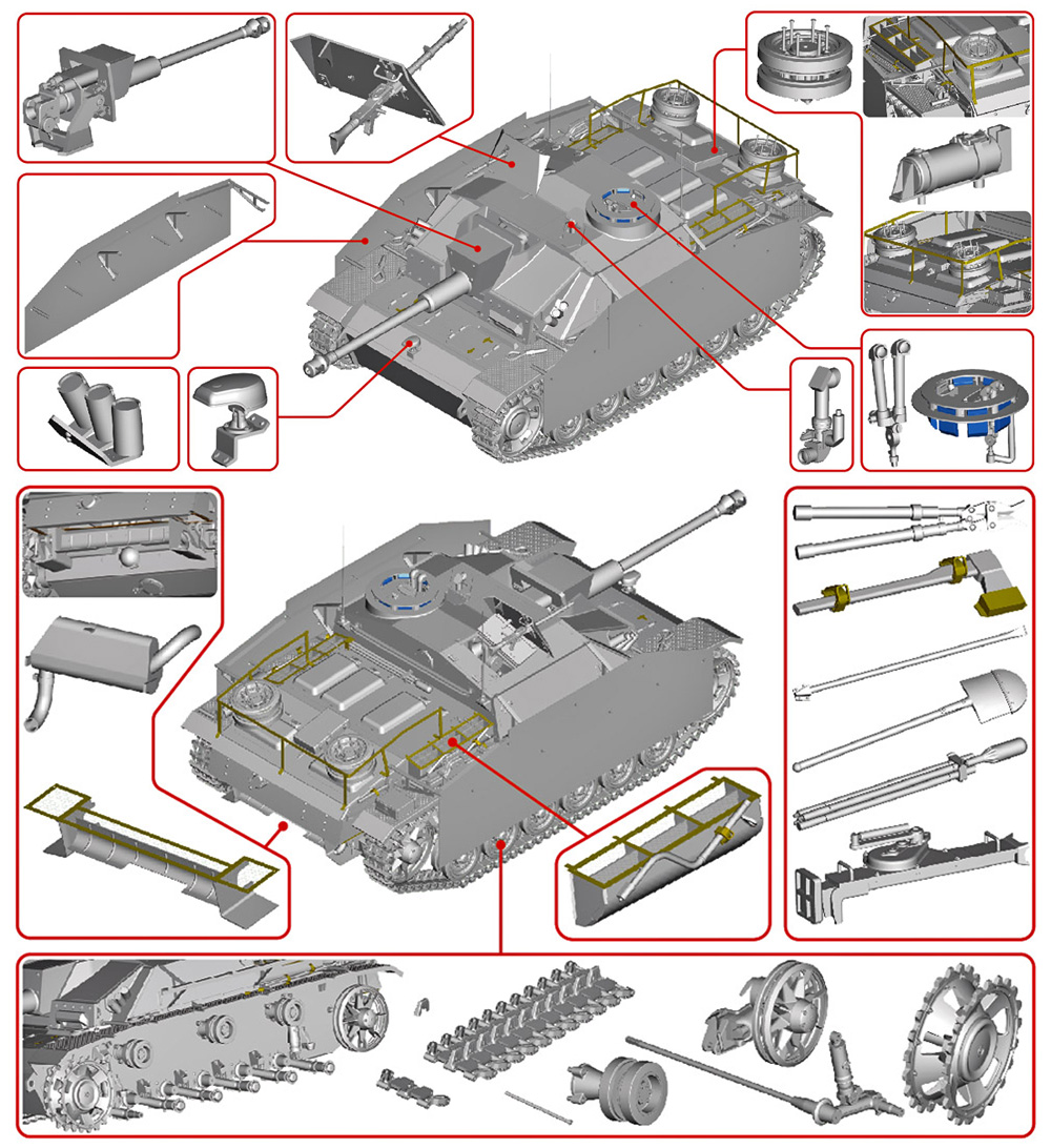 ３号突撃砲 G型 プラモデル (モノクローム 1/16 AFV No.MCT933) 商品画像_2