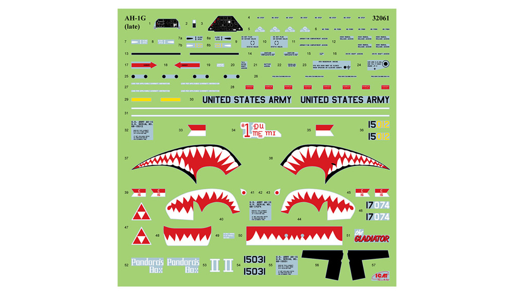 AH-1G コブラ w/ベトナム戦争 US ヘリコプターパイロット プラモデル (ICM 1/32 エアクラフト No.32062) 商品画像_1