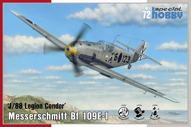 メッサーシュミット Bf109E-1 J/88 コンドル軍団 プラモデル (スペシャルホビー 1/72 エアクラフト プラモデル No.SH72459) 商品画像