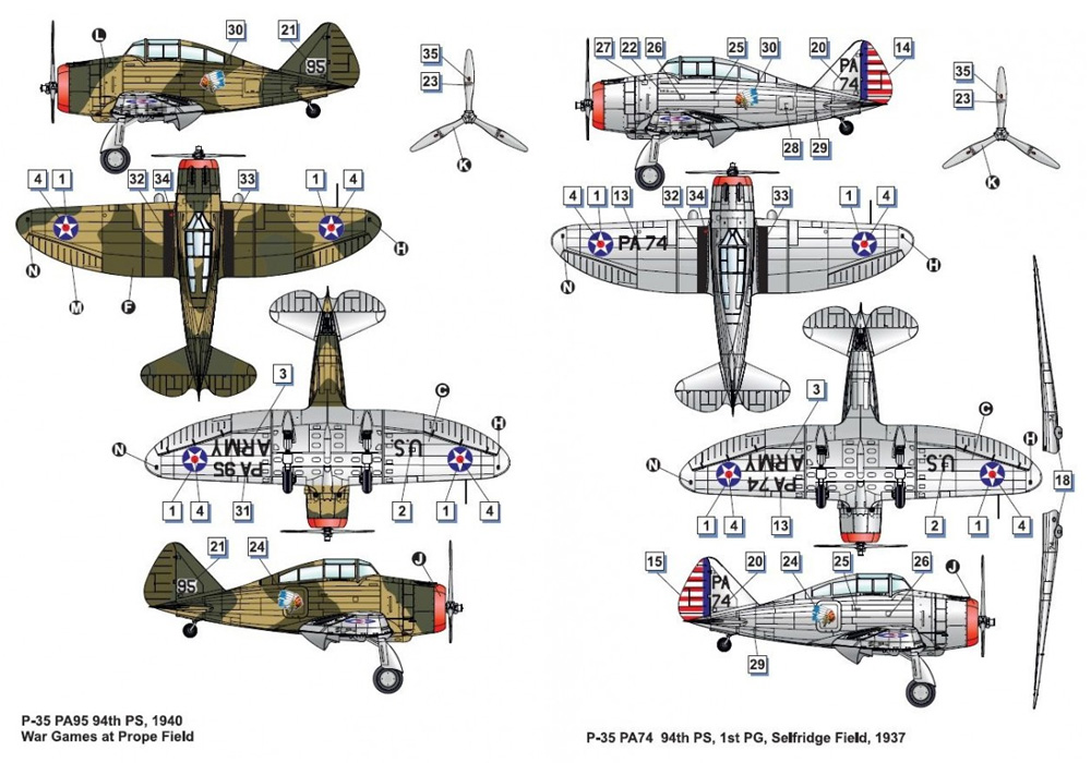 セヴァスキー P-35 プラモデル (ドラ ウイングス 1/48 エアクラフト プラモデル No.DW48012) 商品画像_3