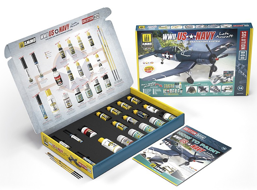 WW2 アメリカ海軍航空機 後期 塗料 (アモ Solution Box (ソリューション ボックス) No.A.MIG-7723) 商品画像_1