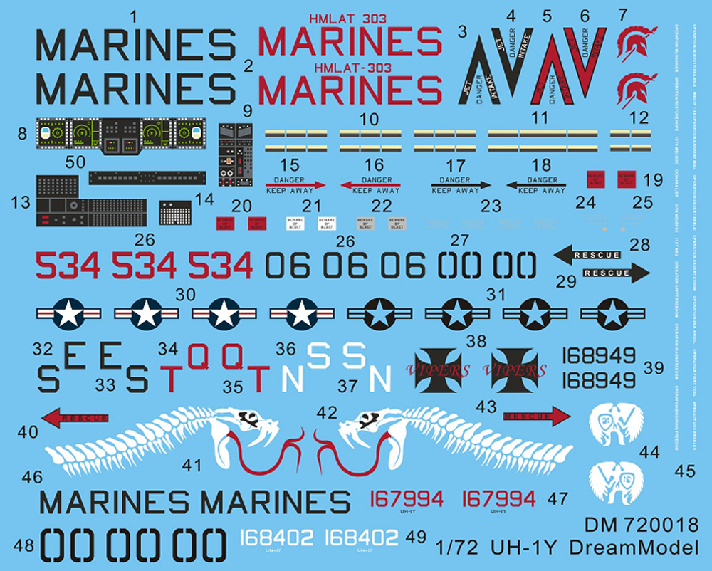 UH-1Y ヴェノム アメリカ海兵隊 ヘリコプター プラモデル (ドリームモデル 1/72 航空機モデル No.720018) 商品画像_1