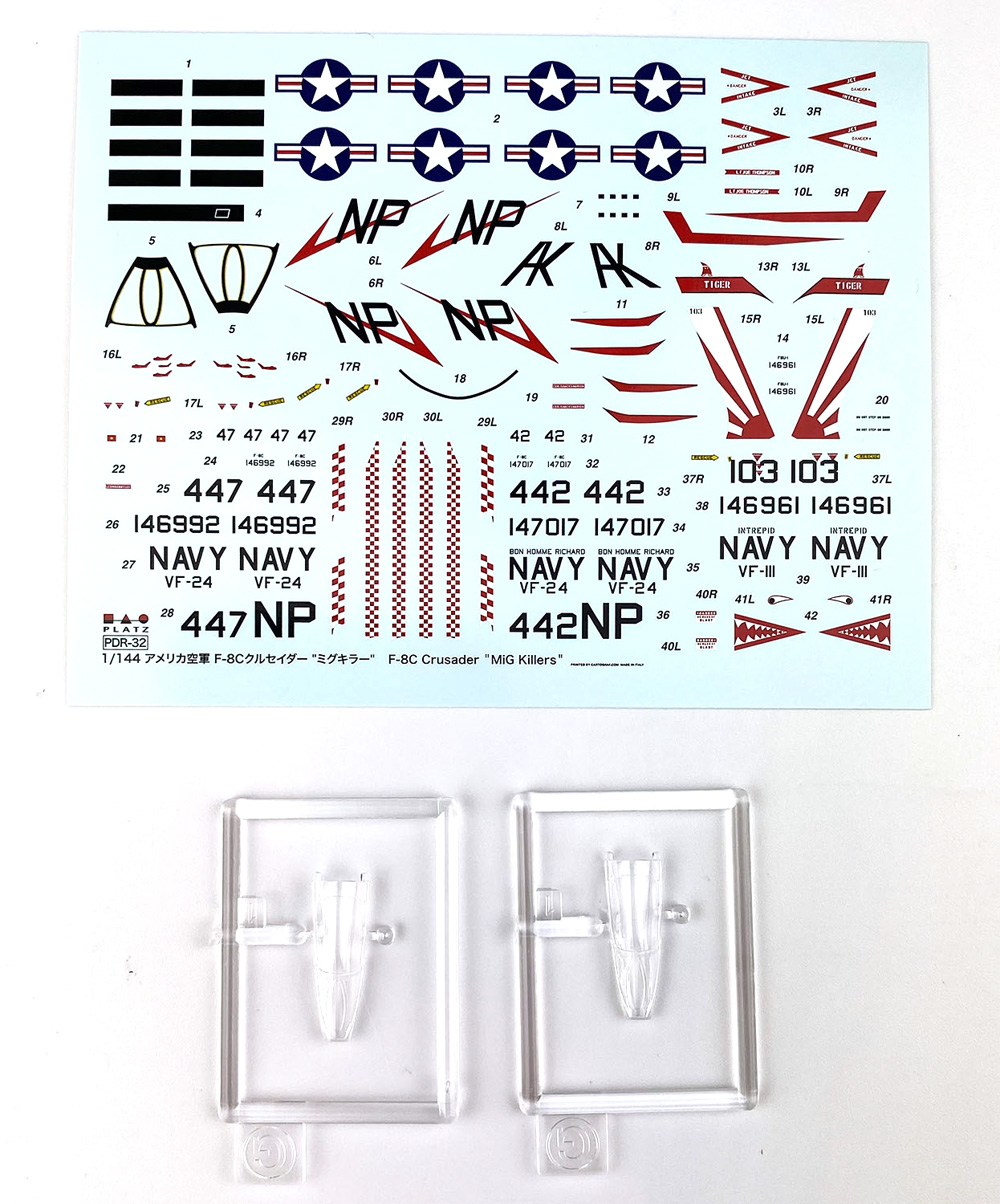 アメリカ海軍 F-8C クルセイダー ミグキラー プラモデル (プラッツ 1/144 プラスチックモデルキット No.PDR-032) 商品画像_3