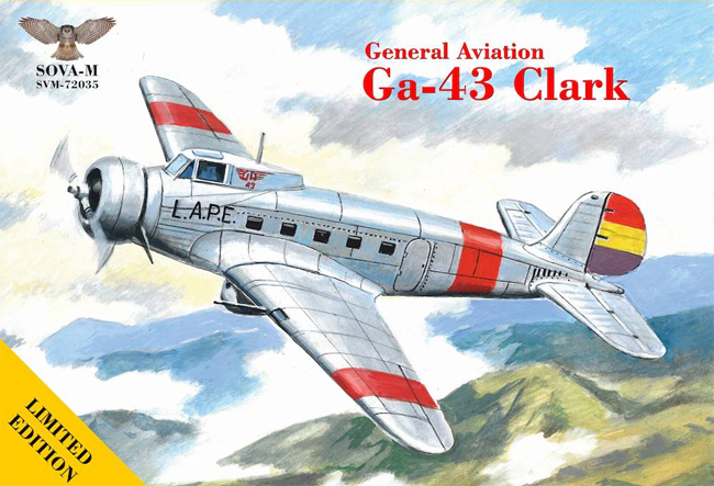 ジェネラル アヴィエーション Ga-43 クラーク プラモデル (ソヴァ M 1/72 エアクラフト No.SVM72035) 商品画像