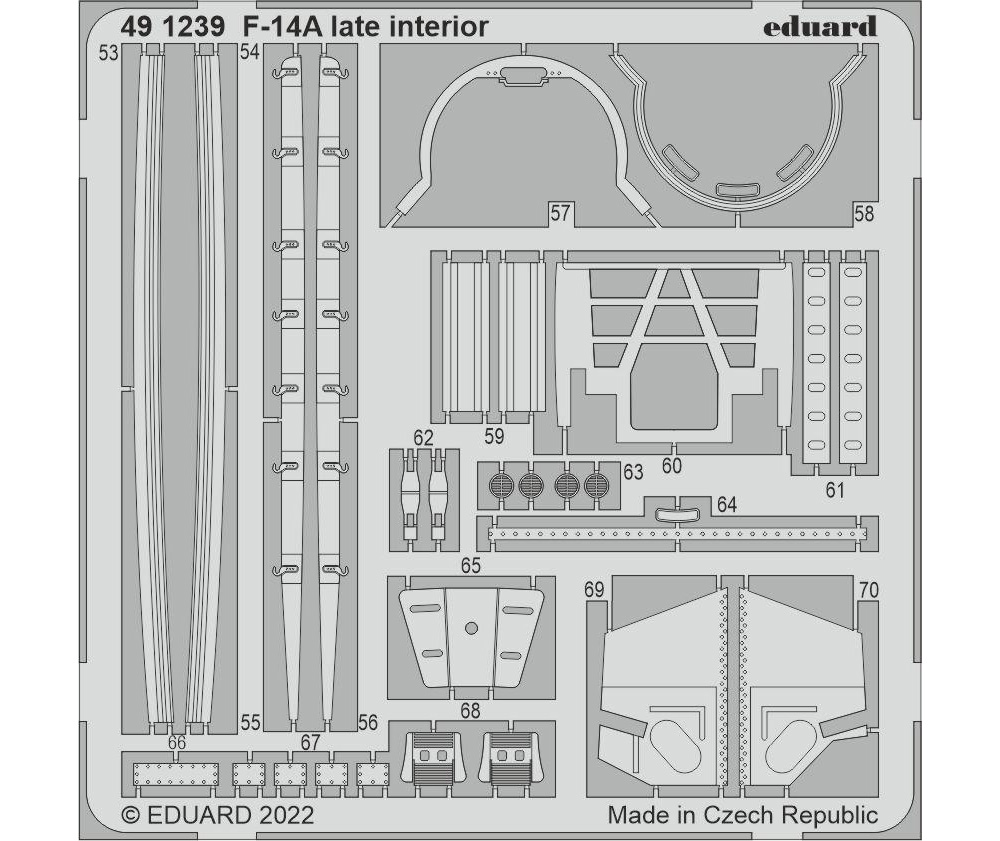 F-14A トムキャット 後期型 内装エッチングパーツ (タミヤ用) エッチング (エデュアルド 1/48 エアクラフト用 カラーエッチング (49-×) No.491239) 商品画像_2