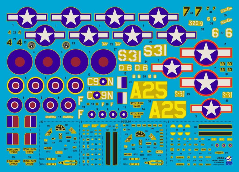 FM-1 & FM-2 ワイルドキャット デラックスセット プラモデル (アルマホビー 1/72 エアクラフト プラモデル No.70050) 商品画像_1