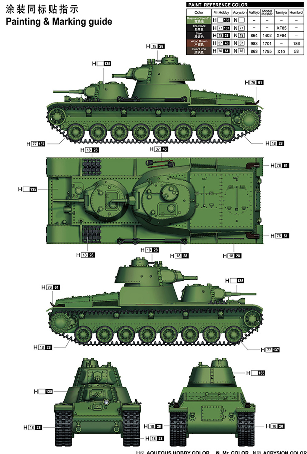 ソビエト軍 T-100 多砲塔重戦車 プラモデル (トランペッター 1/35 AFVシリーズ No.09590) 商品画像_1