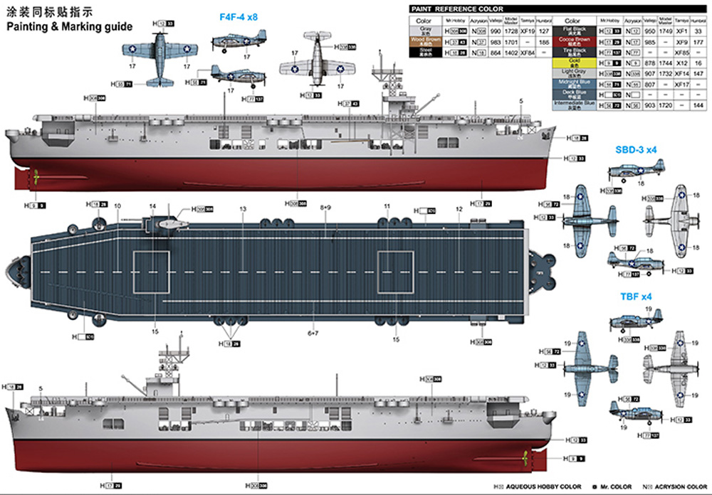 アメリカ海軍 護衛航空母艦 CVE-26 サンガモン プラモデル (トランペッター 1/350 艦船シリーズ No.05369) 商品画像_1