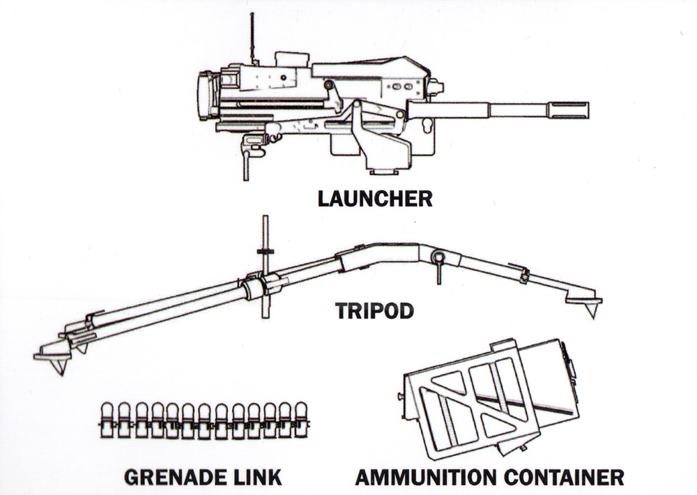 現用アメリカ陸軍 Mk.19 40mm 自動擲弾銃 弾薬箱付 レジン (トリファクトリー GUN series No.GUN-009) 商品画像_1