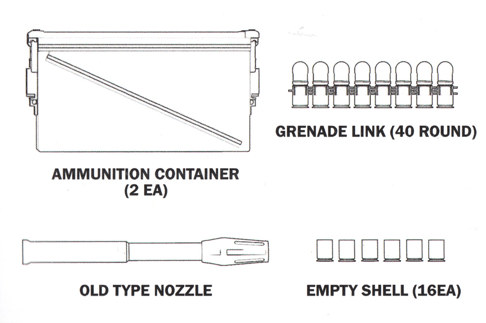 現用アメリカ陸軍 Mk.19 40mm 自動擲弾銃用 アクセサリー レジン (トリファクトリー GUN series No.GUN-010) 商品画像_1