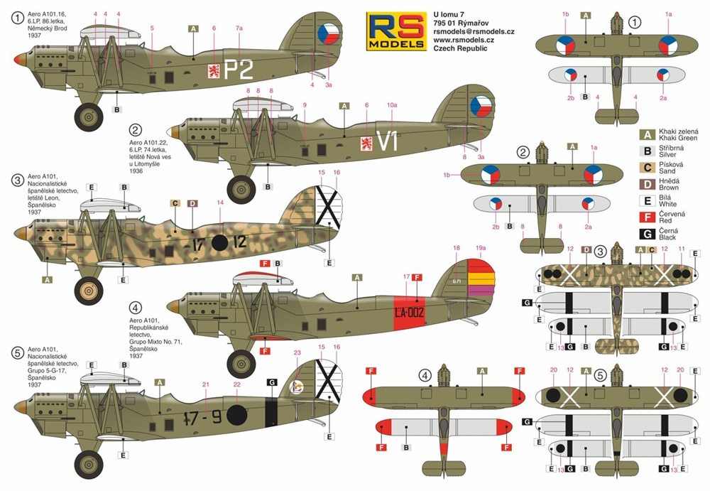 アエロ A-101 チェコスロバキア空軍 プラモデル (RSモデル 1/72 エアクラフト プラモデル No.92260) 商品画像_1