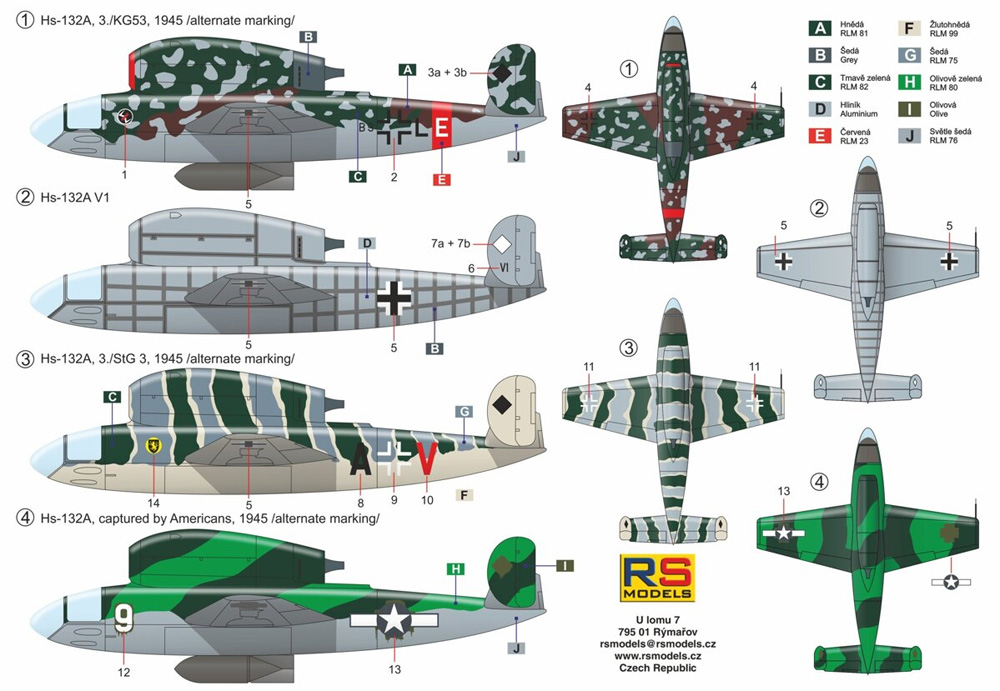 ヘンシェル Hs-132A ドイツ 急降下爆撃機 プラモデル (RSモデル 1/72 エアクラフト プラモデル No.92266) 商品画像_1