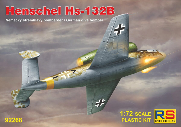 ヘンシェル Hs-132B ドイツ 急降下爆撃機 プラモデル (RSモデル 1/72 エアクラフト プラモデル No.92268) 商品画像