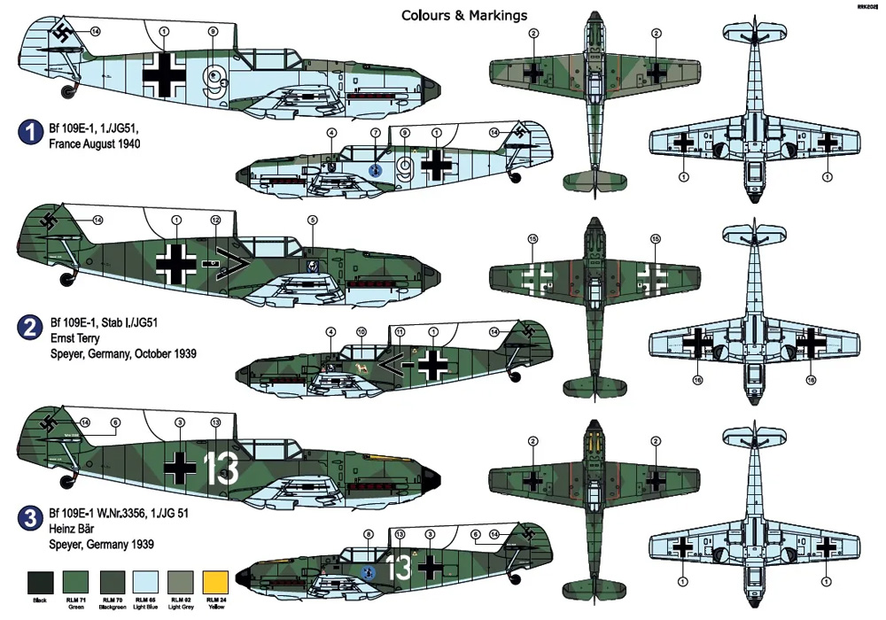 メッサーシュミット Bf109E-1 JG.51 プラモデル (AZ model 1/72 エアクラフト プラモデル No.AZ7699) 商品画像_1