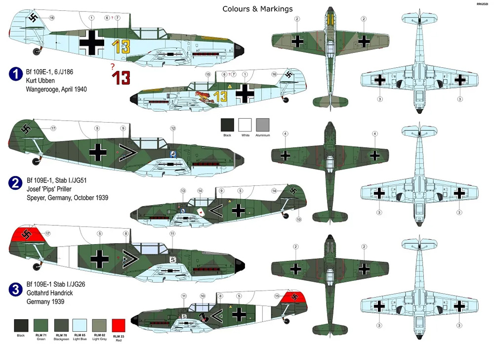 メッサーシュミット Bf109E-1 エースパイロット 1 プラモデル (AZ model 1/72 エアクラフト プラモデル No.AZ7803) 商品画像_1