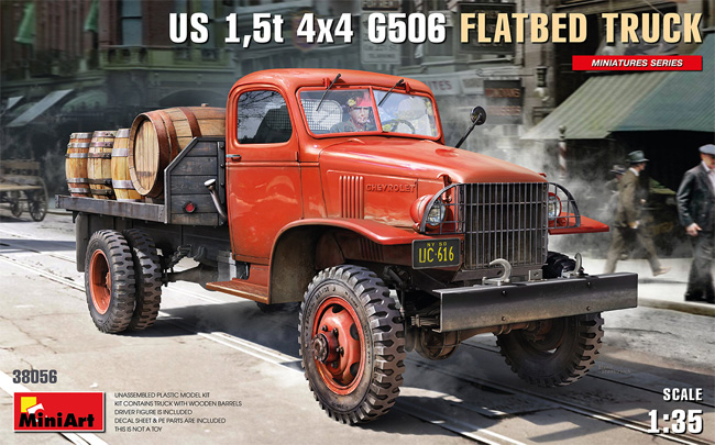 アメリカ 1.5t 4×4 G506 フラットベッド トラック プラモデル (ミニアート 1/35 ミニチュアシリーズ No.38056) 商品画像
