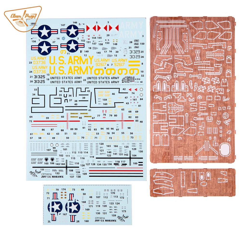 OV-1A/JOV-1A モホーク プラモデル (クリアープロップ 1/72 スケールモデル No.CP72016) 商品画像_2