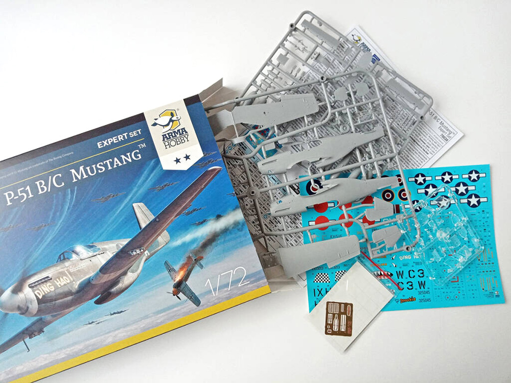 P-51B/C マスタング エキスパートセット プラモデル (アルマホビー 1/72 エアクラフト プラモデル No.70038) 商品画像_1