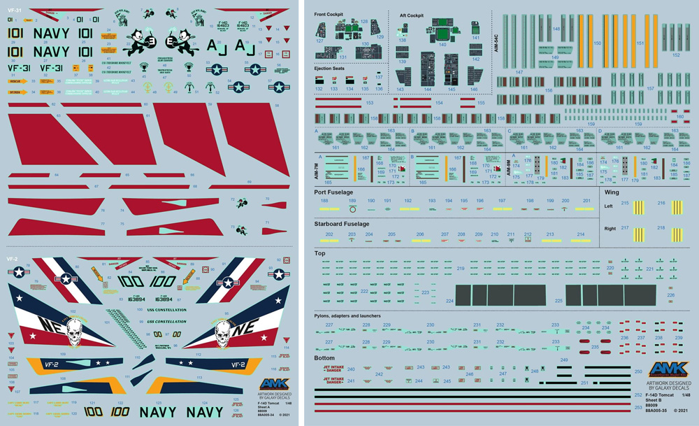 F-14D スーパートムキャット (リニューアル版) プラモデル (AMK 1/48 Aircrafts series No.88009) 商品画像_1