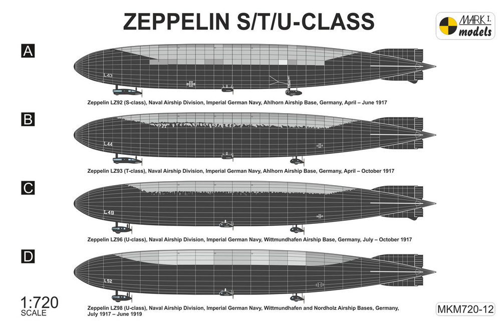 S、T & U級 ツェッペリン飛行船 高高度型 プラモデル (MARK 1 ミリタリー インジェクションキット No.MKM720-12) 商品画像_1