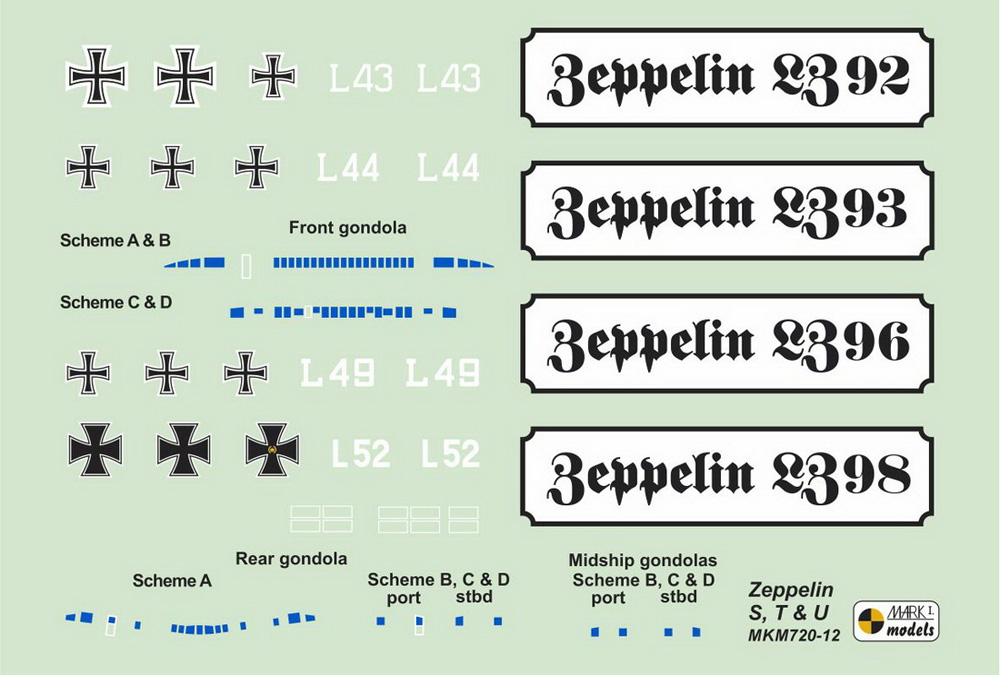 S、T & U級 ツェッペリン飛行船 高高度型 プラモデル (MARK 1 ミリタリー インジェクションキット No.MKM720-12) 商品画像_2
