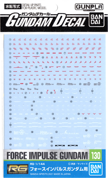 RG 1/144 フォースインパルスガンダム用 デカール (バンダイ ガンダムデカール No.130) 商品画像