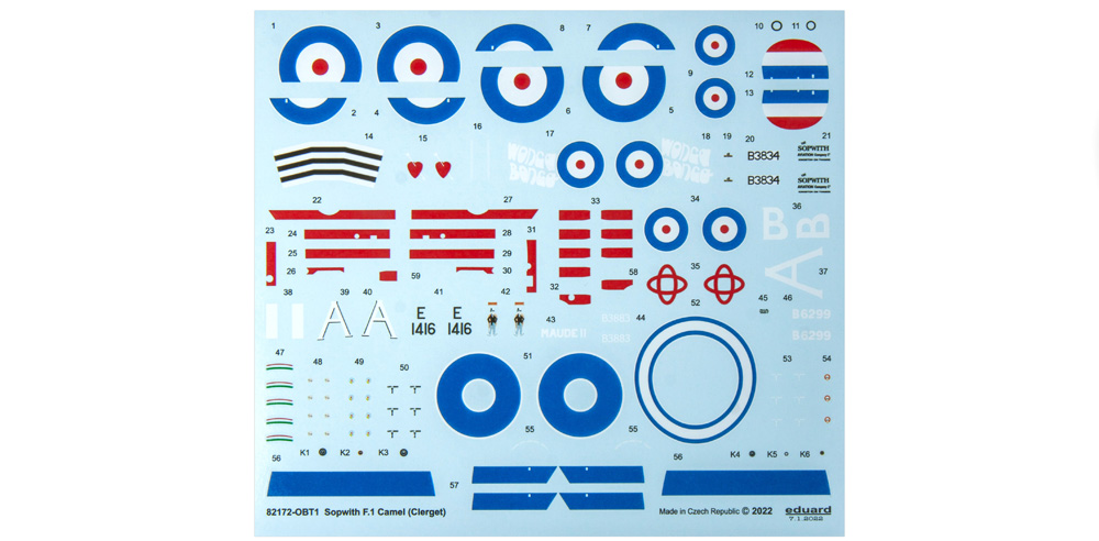 ソッピース F.1 キャメル (クレルジェエンジン) プラモデル (エデュアルド 1/48 プロフィパック No.82172) 商品画像_3