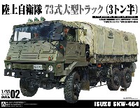 アオシマ 1/35 ミリタリーモデルキット 陸上自衛隊 73式大型トラック 3トン半 (ISUZU SKW-464)